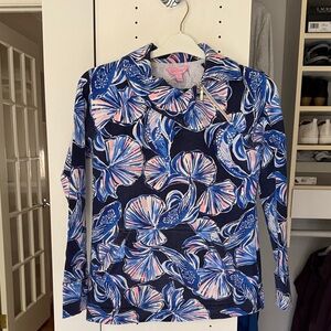 Lilly PulitzerFloral Long Sleeve Top in Blue and Pink